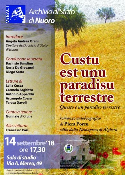 NUORO PRESENTAZIONE DEL LIBRO DI PIERA PORCU