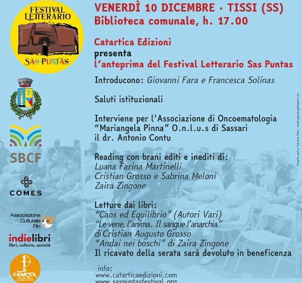  Tissi – Appuntamento con la cultura nell’anteprima del Festival Letterario Sas Puntas