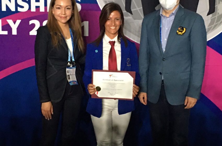  Chiara Temo in Bulgaria per arbitrare i mondiali di Taekwondo