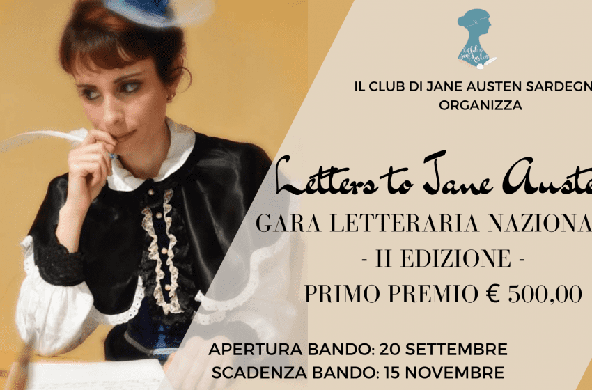  Il Club Jane Austen Sardegna organizza la seconda edizione della gara letteraria “Letters to Jane Austen”