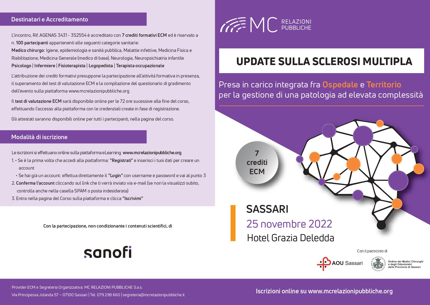 Programma convegno Sclerosi Multipla Sassari