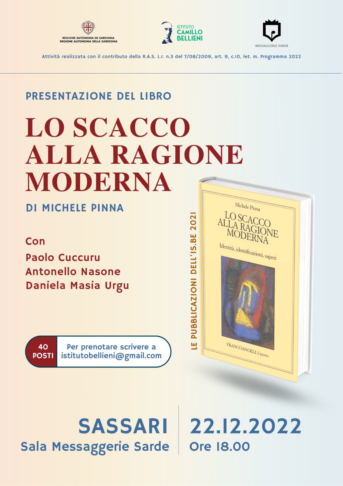 Locandina presentazione libro Michele Pinna