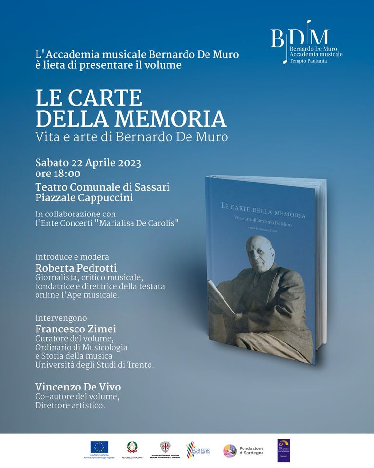 Presentazione libro su Bernardo De Muro