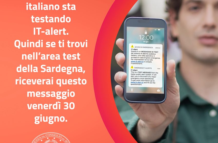  Sardegna – IT-alert, oggi secondo test : ecco cosa è successo intorno alle 12:00