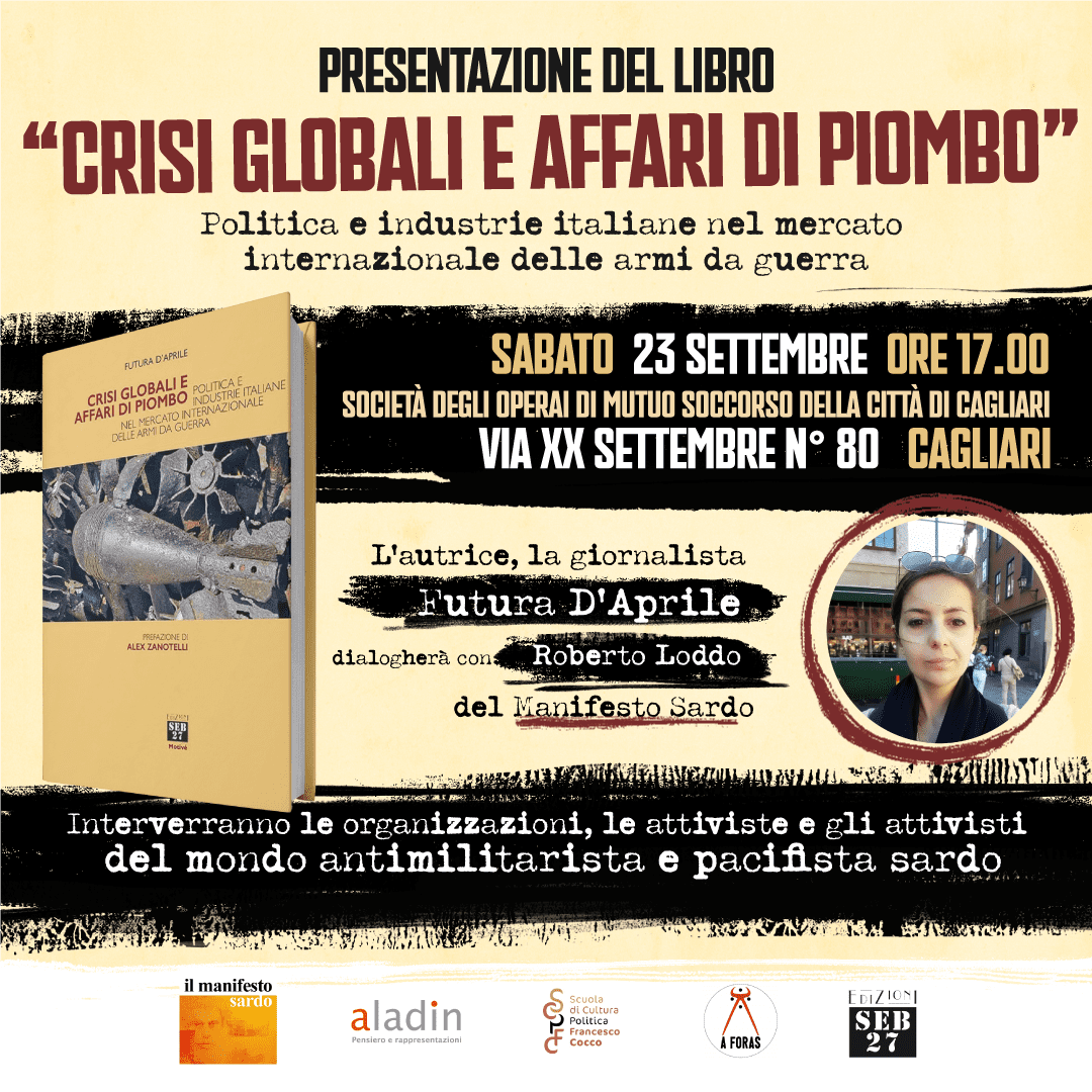 Cagliari - La giornalista Futura D'Aprile presenta il suo primo libro "Crisi globali e affari di piombo"