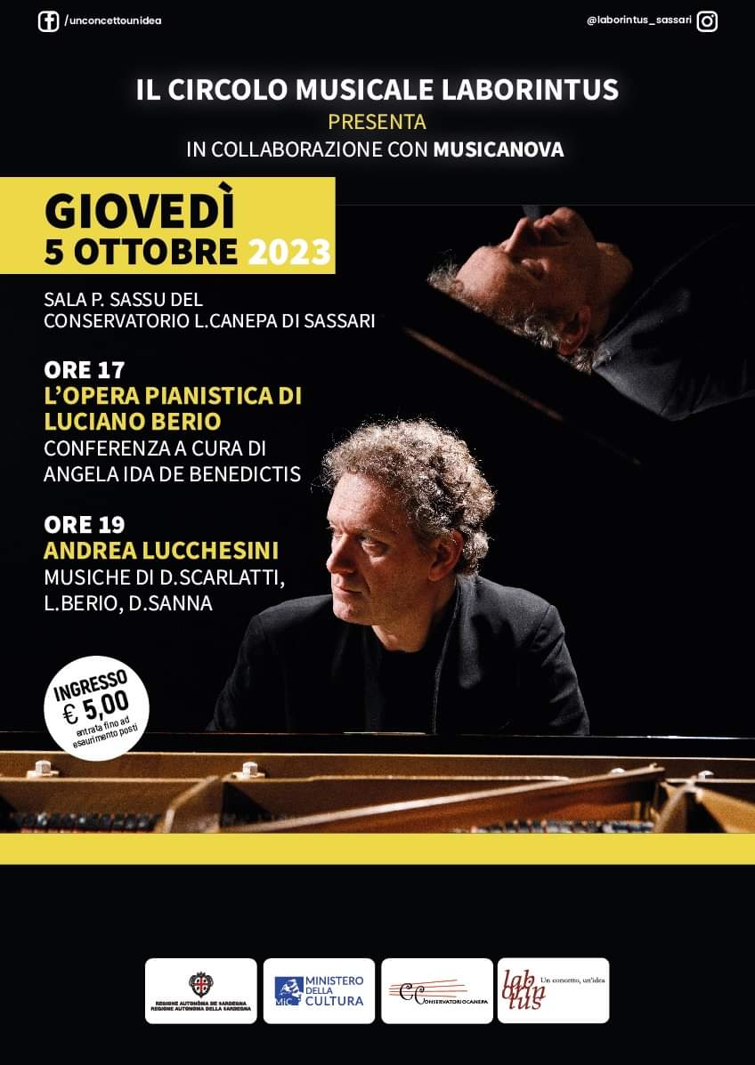 Sassari - Andrea Lucchesini in concerto per il ventennale dalla scomparsa del compositore Luciano Berio