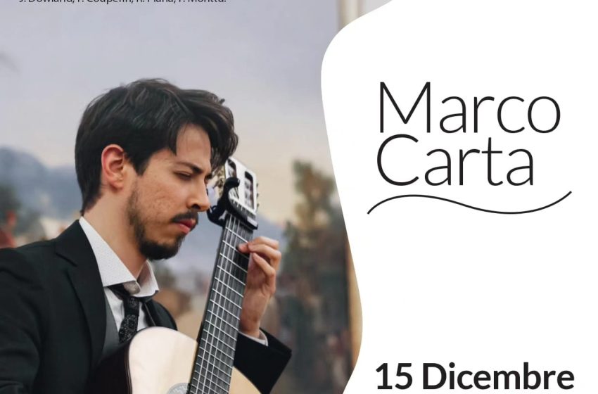  Sassari – Il 15 dicembre Marco Carta in concerto alla biblioteca universitaria