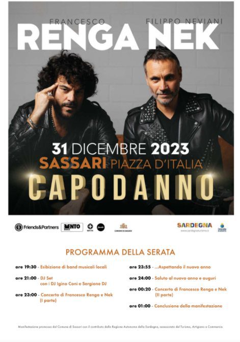 Programma Capodanno Sassari 2023 2024