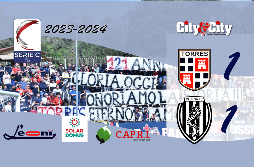  Calcio serie C – Torres-Cesena finisce 1-1. Rossoblu ai playoff. Da secondi