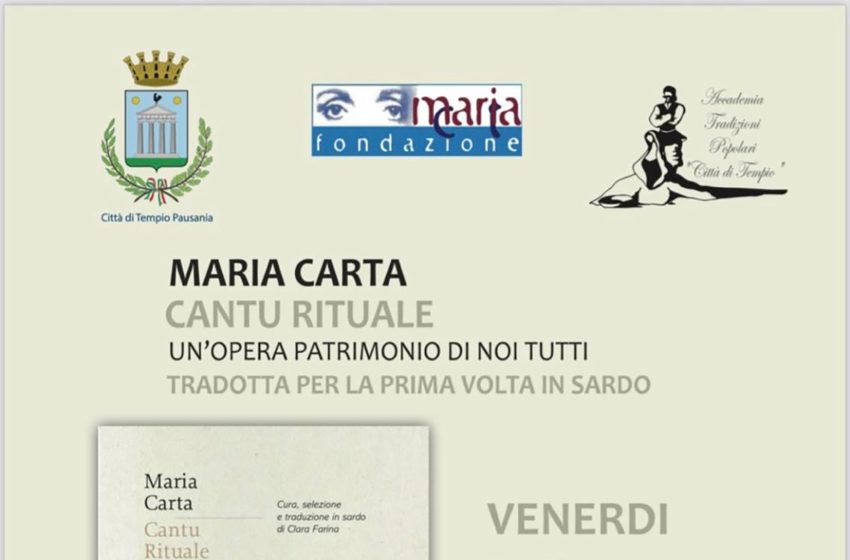  Fondazione Maria Carta, Cantu rituale tradotto in sardo da Clara Farina