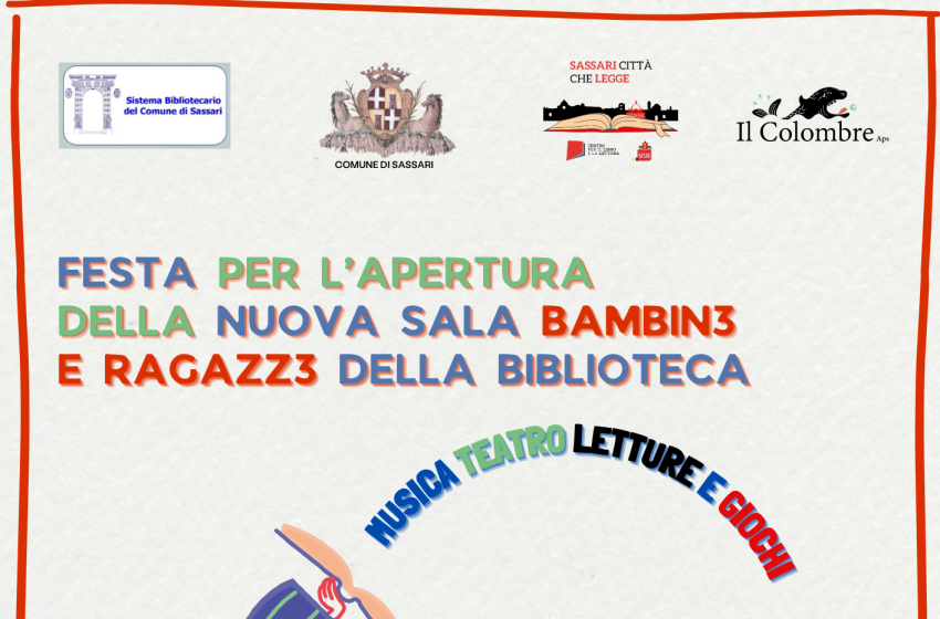  Sassari – Apre la nuova sala giovani della biblioteca comunale