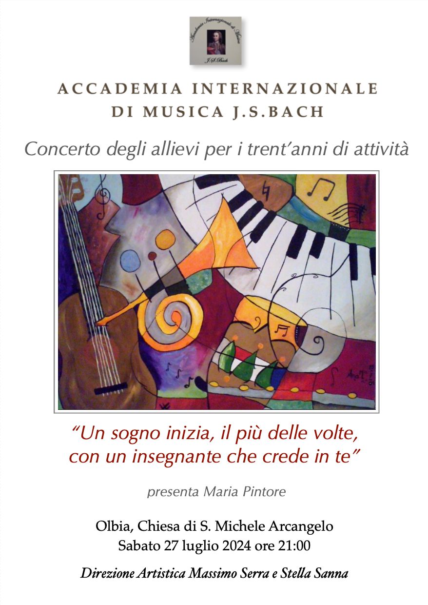 Locandina concerto accademia J S Bach