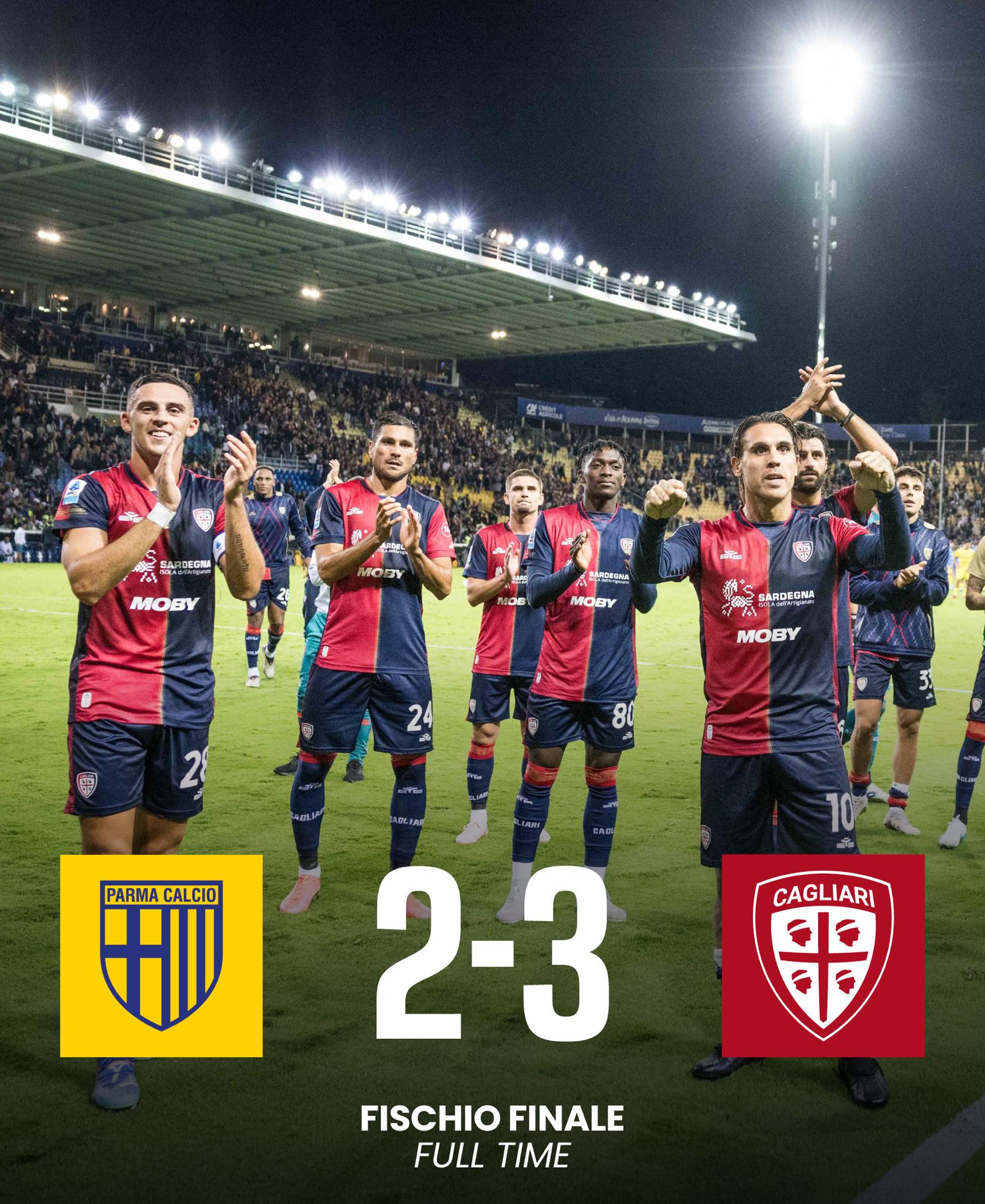 Parma Cagliari 2-3