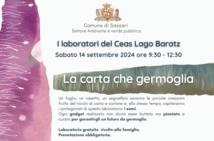  I laboratori del Ceas lago Baratz: “La carta che germoglia”