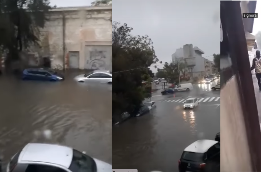  Sassari – Nubifragio, strade allagate e città paralizzata (video)