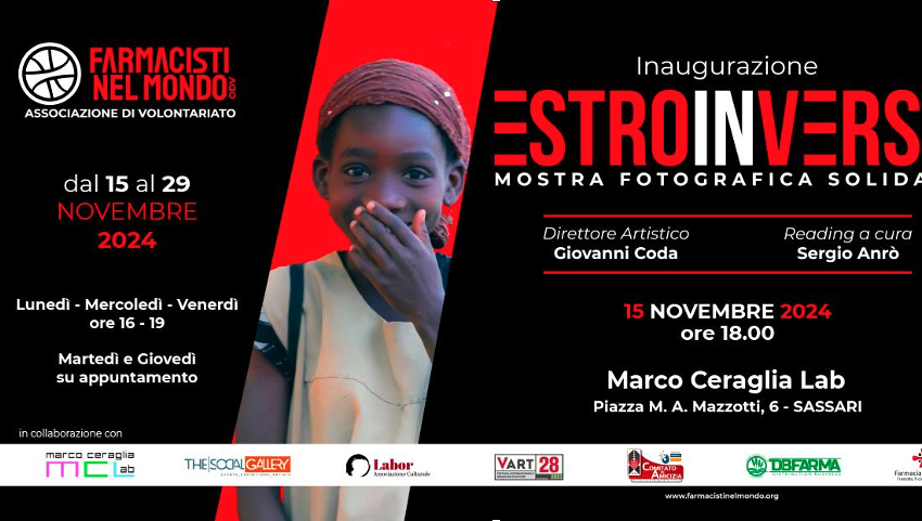  Sassari – Il 15 novembre inaugura “EstroINverso” mostra fotografica solidale