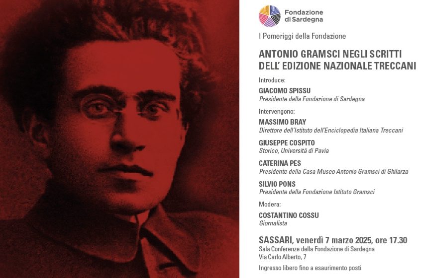  Sassari  – Gramsci e la sua opera, il 7 marzo a un convegno promosso dalla Fondazione di Sardegna